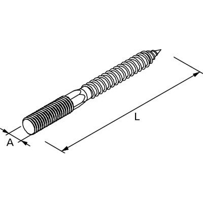 Produktbild von fischer - Stockschraube, Edelstahl A2 STS 8x 80