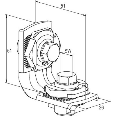 Produktbild von fischer - Montagewinkel MW, verzinkt Clix 90° vormontiert