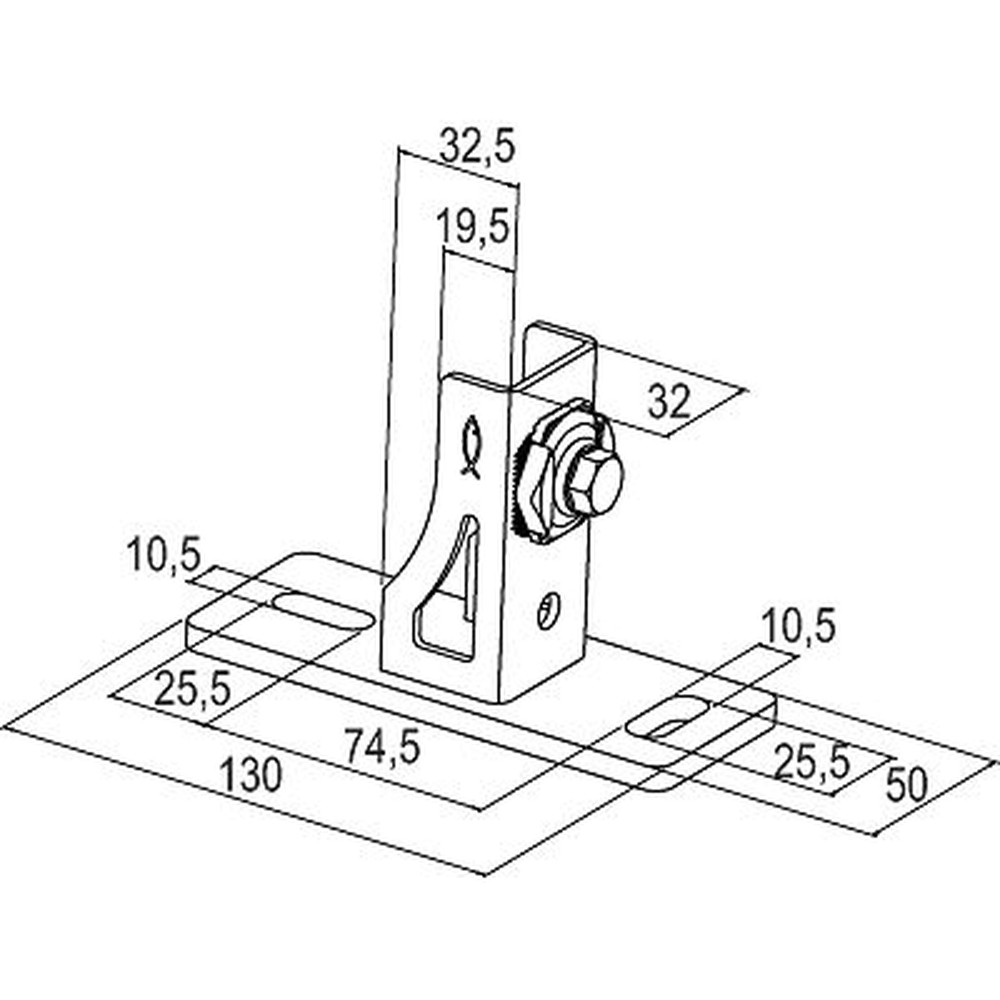 fischer Konstruktionselement - Sattelflansch SF Clix 31 vormontiert Produktbild img7 L