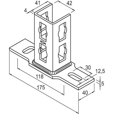 Produktbild von fischer - Konstruktionselement - Sattelflansch PSFQ 41