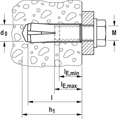 Produktbild von fischer - Einschlaganker Stahl verzinkt EA II M10x30