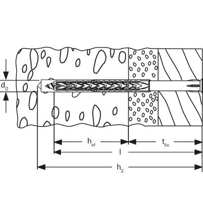 Produktbild von fischer - Langschaftdübel SXRL T, galv. verzinkt 10x180 T