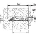 Produktbild von fischer - Schwerlast-Innengewindeanker mit Schraube, galv. verzinkt TA M10 S/20