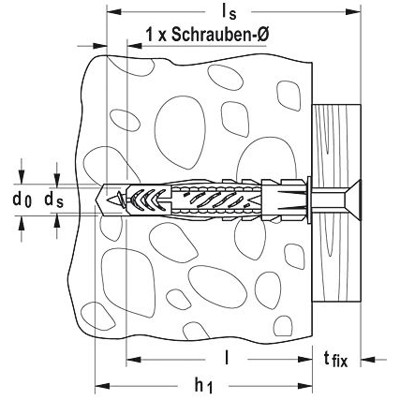 Produktbild von fischer - Universal-Nylondübel UX-R, mit Rand 6x35 R