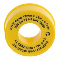GEKA Dichtband PTFE, 12 x 0,1mm, Länge 12m, DVGW, SB Produktbild