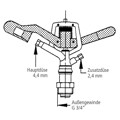 Produktbild von GEKA® - Kreisregner V35S, MS, mit ®-Stativ St vz., max. 32m, AG G3/4", SB