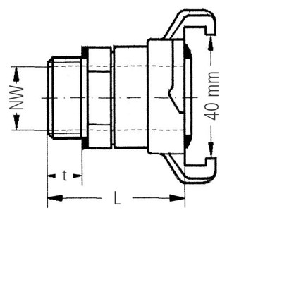 Produktbild von GEKA® plus - Gewindestück 2000 drehbar, MS, AG G3/4"