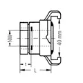 Produktbild von GEKA® plus - Gewindestück 2000, drehbar, MS, IG G3/4