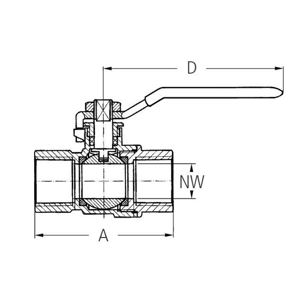 GEKA® Kugelhahn ® Typ 7, MS vn., 2 x IG G3/4", SB Produktbild img3 L