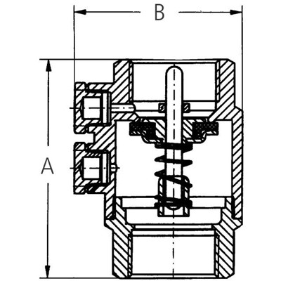 Produktbild von GEKA® - Zwischenventil mit Entleerungsschrauben, MS, 2 x IG G1.1/4", SB