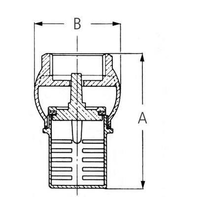 Produktbild von GEKA® - Fußventil-Saugkorb MS, IG G3/4", SB