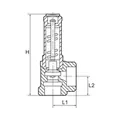 RIEGLER Eck-Sicherheitsventil, Flüssigkeiten, G 3/4, Ansprechdruck 6 bar (221.04-6,0) Produktbild