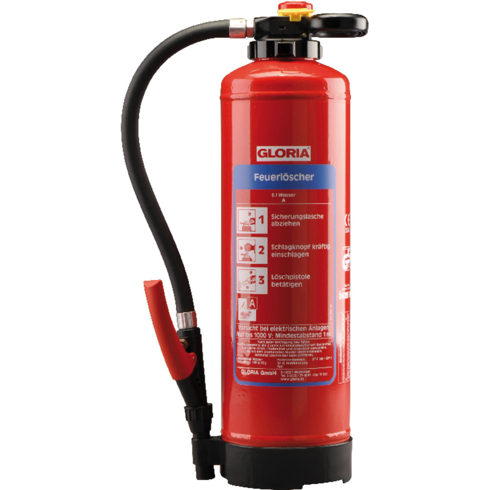 GLORIA® Hochleistungs-Wasser-Aufladefeuerlöscher WH6PRO, mit Schlagknopfauslösung und Löschpistole Produktbild img2 L