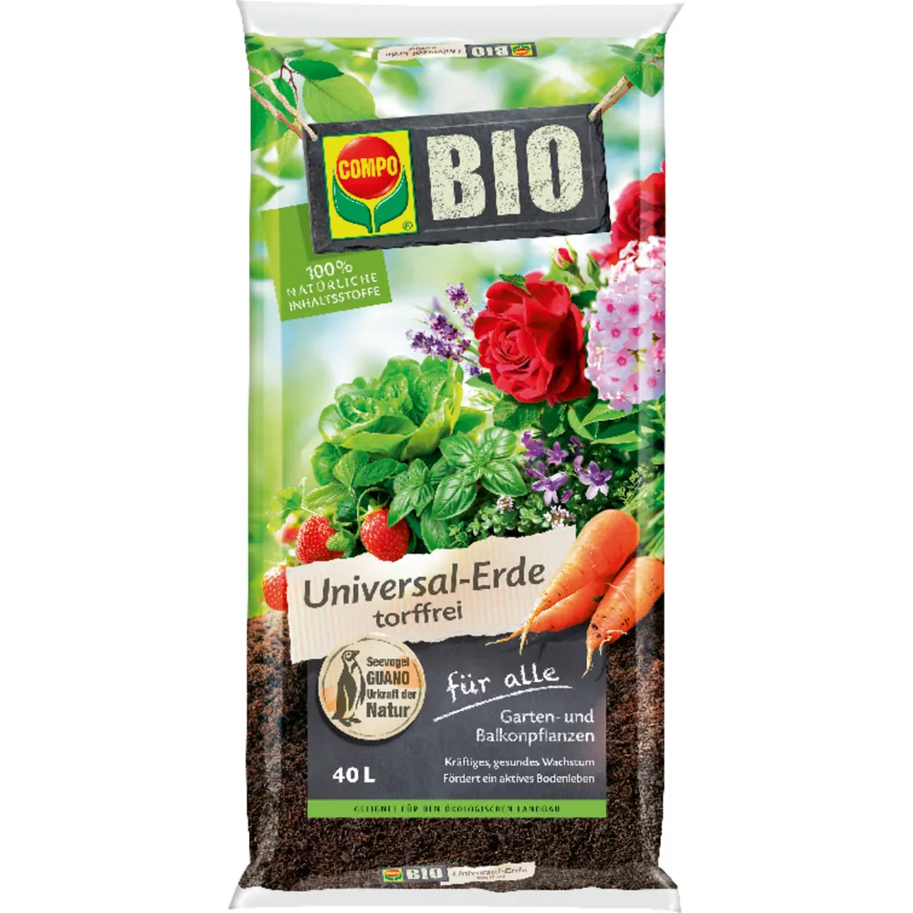 COMPO-SANA Compo Bio Universal-Erde, torffrei, 40 l Produktbild img1 L