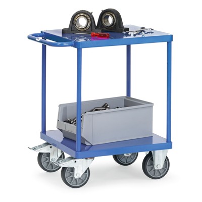 Produktbild von fetra® - Tischwagen 2496B mit Stahlblech-Plattformen, Tragkraft 500kg