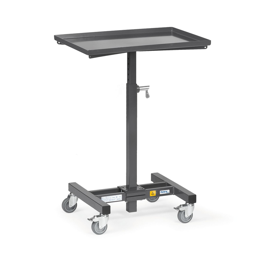 fetra® ESD-Materialständer 1890, Teleskopsäule, Tragkraft 150kg Produktbild img1 L