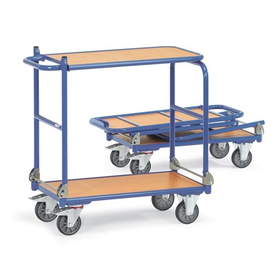 Produktbild von fetra® - Klappwagen KW 4, 2 Ebenen, Ladefläche Holzwerkstoff, Tragkraft 250kg