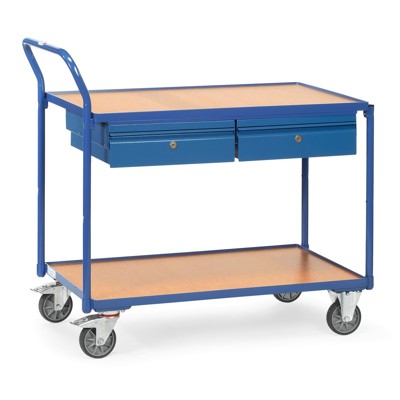 Produktbild von fetra® - Tischwagen 2622, 2 Ebenen, Tragkraft 300kg