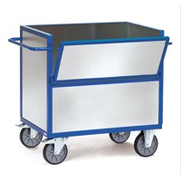 Produktbild von fetra® - Blechkastenwagen 2823, ohne Deckel, TPE-Reifen, Tragkraft 600kg