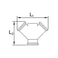 Produktbild von RIEGLER - Verteiler, 2fach, G 3/8 i., 2 x G 3/8 IG, Messing blank (255.01)