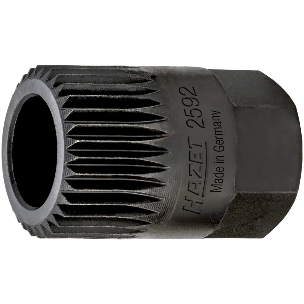 HAZET Keil(rippen)riemenscheibe-Adapter 2592 ∙ 17 mm Außen-Sechskant ∙ Vielzahn Profil ∙ SW 19,6 mm Produktbild img1 L