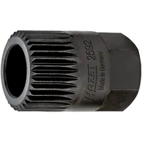 HAZET Keil(rippen)riemenscheibe-Adapter 2592 ∙ 17 mm Außen-Sechskant ∙ Vielzahn Profil ∙ SW 19,6 mm Produktbild