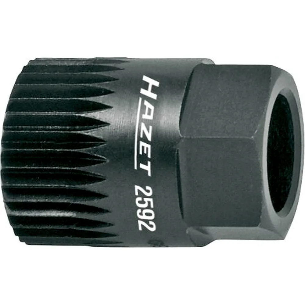 HAZET Keil(rippen)riemenscheibe-Adapter 2592 ∙ 17 mm Außen-Sechskant ∙ Vielzahn Profil ∙ SW 19,6 mm Produktbild img3 L