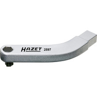 HAZET Türscharnier-Einsteckwerkzeug ∙ gebogener Bithalter 2597 ∙ 9 x 12 mm Einsteck-Vierkant massiv ∙ Innen TORX® Profil, 5/16 Zoll (8 mm) Sechskant hohl ∙ SW T45 Produktbild