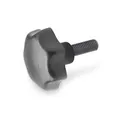 Produktbild von Ganter Norm® - Sterngriffschrauben, Gusseisen, Gewindezapfen Stahl (6336.4-SG-8