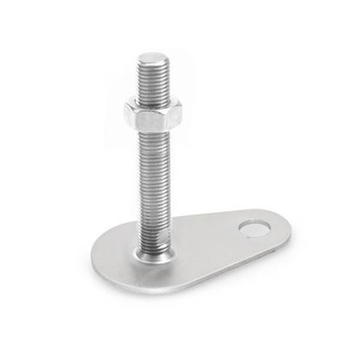 Produktbild von Ganter Norm® - Stellfüße, Edelstahl 1.4404 (A4), mit Befestigungslasche, Tropfe