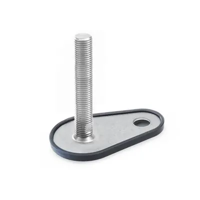 Produktbild von Ganter Norm® - Stellfüße, Edelstahl 1.4404 (A4), mit Befestigungslasche, Tropfe