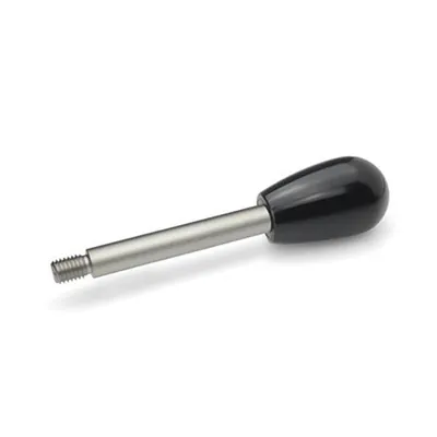 Produktbild von Ganter Norm® - Griffstangen, Edelstahl, Knopf Kunststoff (310-16-160-D-NI)