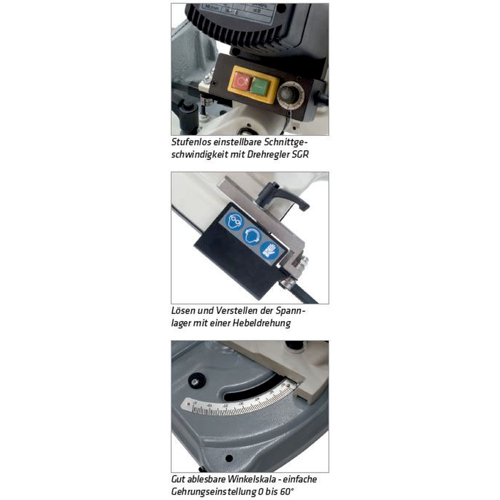 ELMAG Metall-Bandsägemaschine TB 125 Vario Produktbild img2 L
