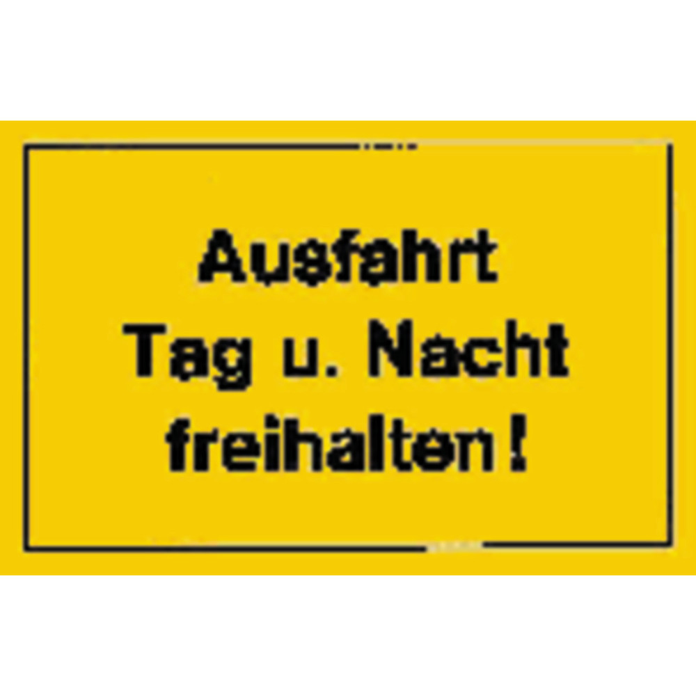 Hinweisschild "Ausfahrt Tag u. Nacht freihalten" Produktbild img1 L