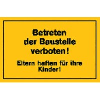 Produktbild von null - Hinweisschild "Betreten der Baustelle verboten" 400x250mm