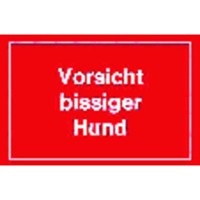 Produktbild von null - Warnschild "Vorsicht bissiger Hund" 250x150mm