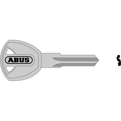 Produktbild von ABUS - Schlüsselrohling, 900, 34HB U72, W72, halbrund, Messing neusilber