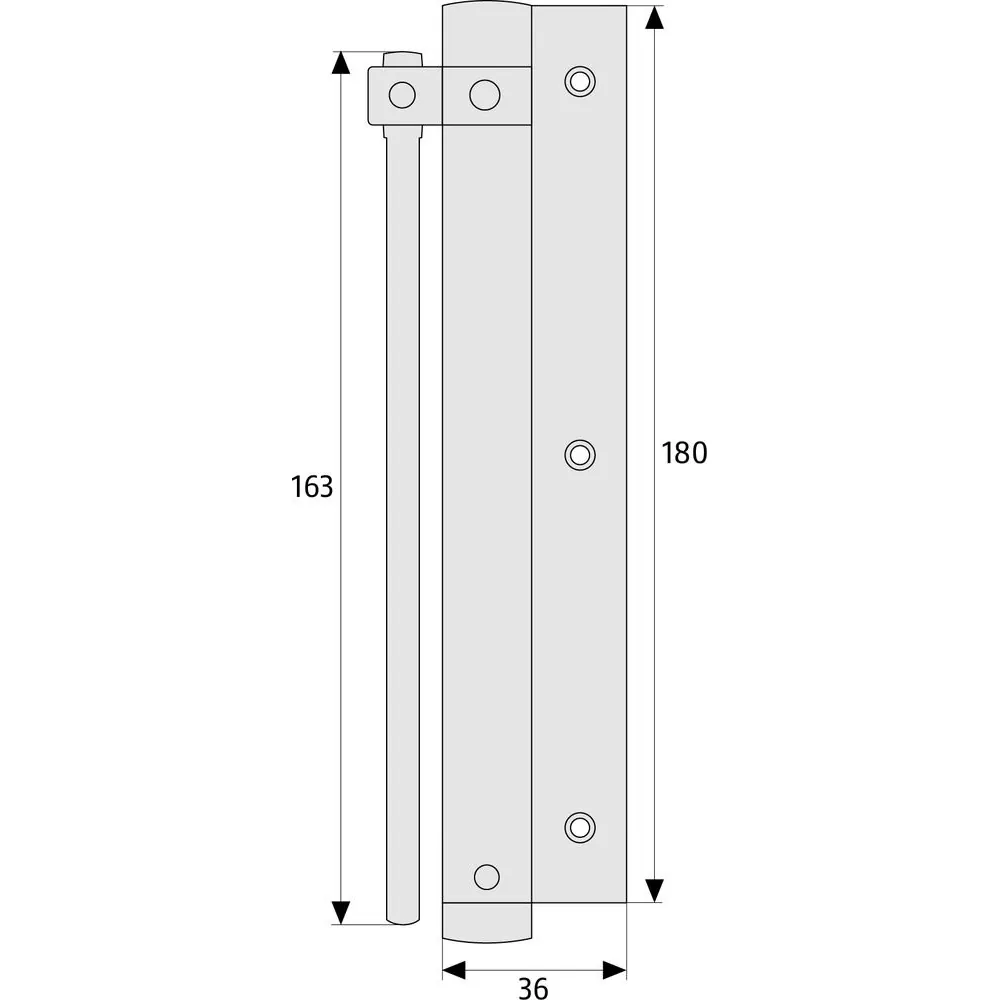 ABUS Federtürschließer TS40 AL, bis 40kg,silber Produktbild img2 L