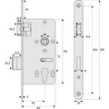 ABUS Einsteckschloss ESK PZ2,PZW72/8,D55,F20x235rd,Si,DL Produktbild img2 S