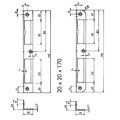 Produktbild von BEVER - Winkelschließblech 1 ZT,20x170x20 ktg,verzinkt