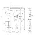 Produktbild von BEVER - Schloss 300 P4, mit Falle und Riegel, PZ,D55,E72,VK8, 24 kantig, 179mm,