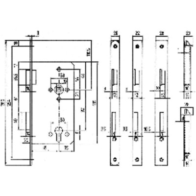 Produktbild von BEVER - Einsteckschloss 1290 P,PZW92/10,D65,F28x280ktg,Si,DR,SB