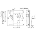 Produktbild von BEVER - Schiebetürschloss 139 P,mit Hakenfalle,PZ55/8,D55,F20x180ktg,Si