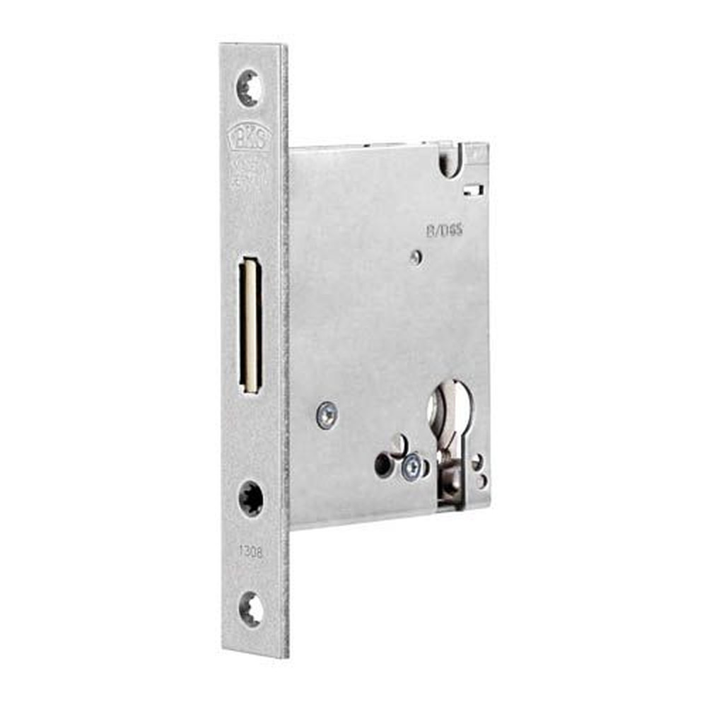 BKS Riegel-Einsteckschloss B 1308, PZ, D55, F20 x 160 käntig, NiSi Produktbild img1 L