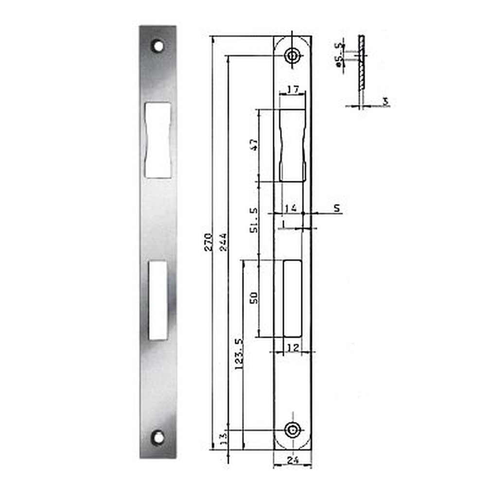 BKS B 9000, 24 x 270, edelstahl Produktbild img1 L