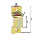 Produktbild von ALBERTS - Schlaufe, galv. gelb verzinkt, lichte-LxH 29x14 mm, Gesamt-LxB 73x20 