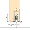 Produktbild von PLANET - Objekttür-Türabsenkdichtung, FT, 1050mm, Aluminium