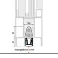 Produktbild von PLANET - Objekttür-Türabsenkdichtung, MF, 1210mm, Aluminium