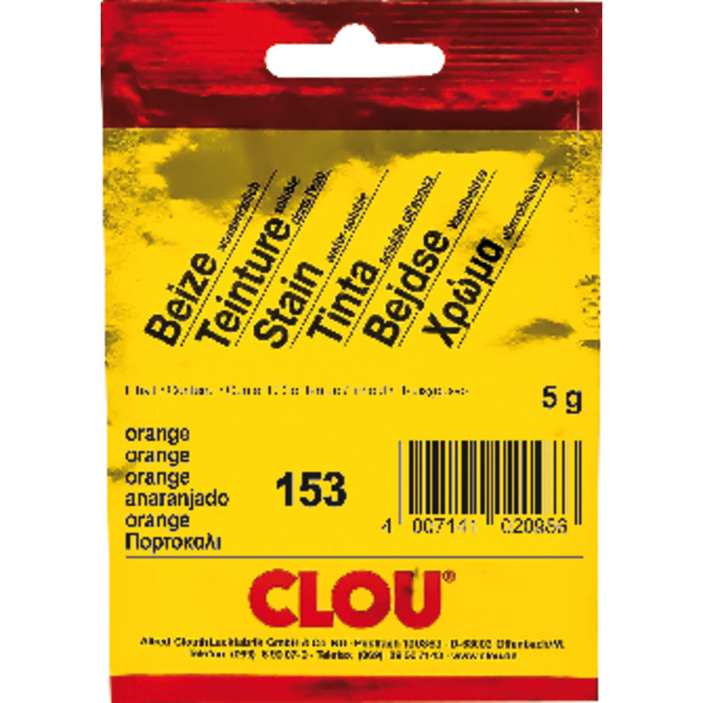 CLOU® Beize wasserlöslich, im Beutel #153 orange Produktbild img1 L