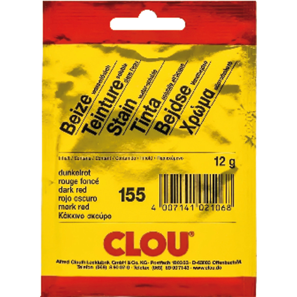 CLOU® Beize wasserlöslich, im Beutel #155 dunkelrot Produktbild img1 L